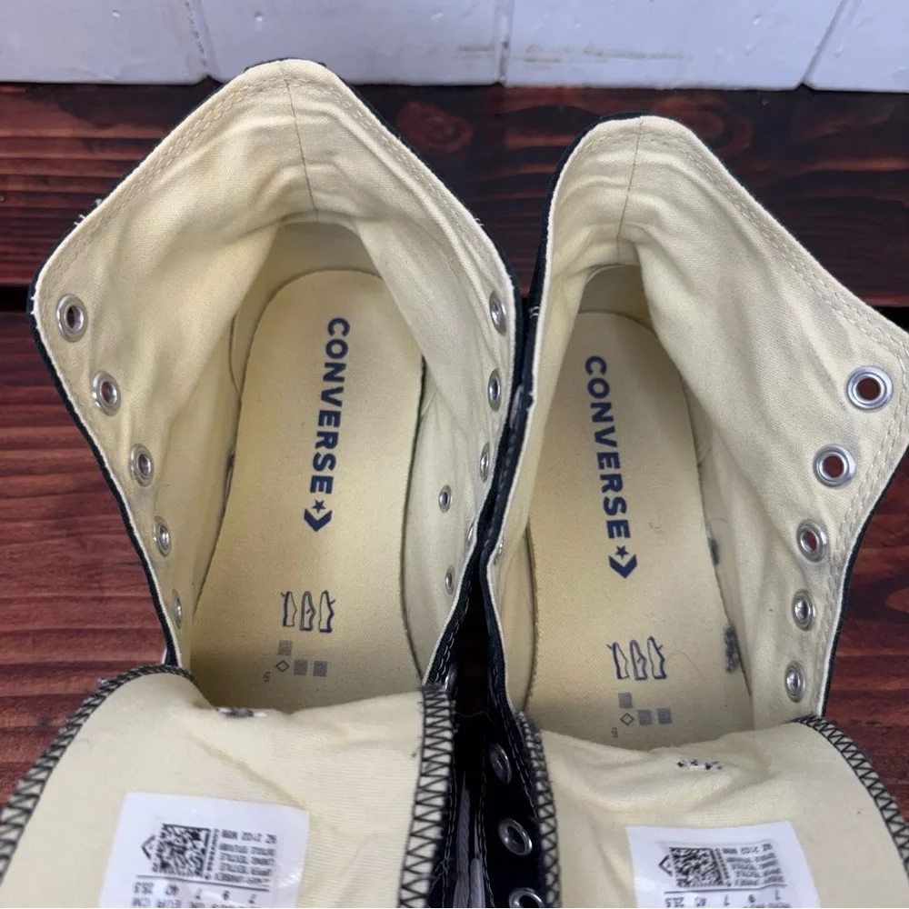 Converse Black and White High Top Sneakers - Picture 6 of 9